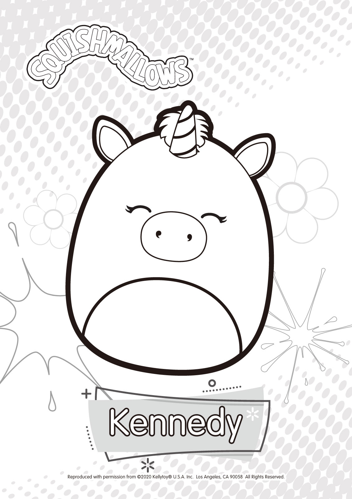 Kennedy Squishmallows Coloring Pages
