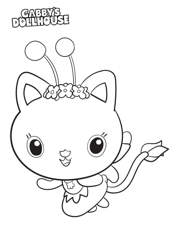 Gabby Dollhouse Coloring Pages grátis e fáceis para crianças