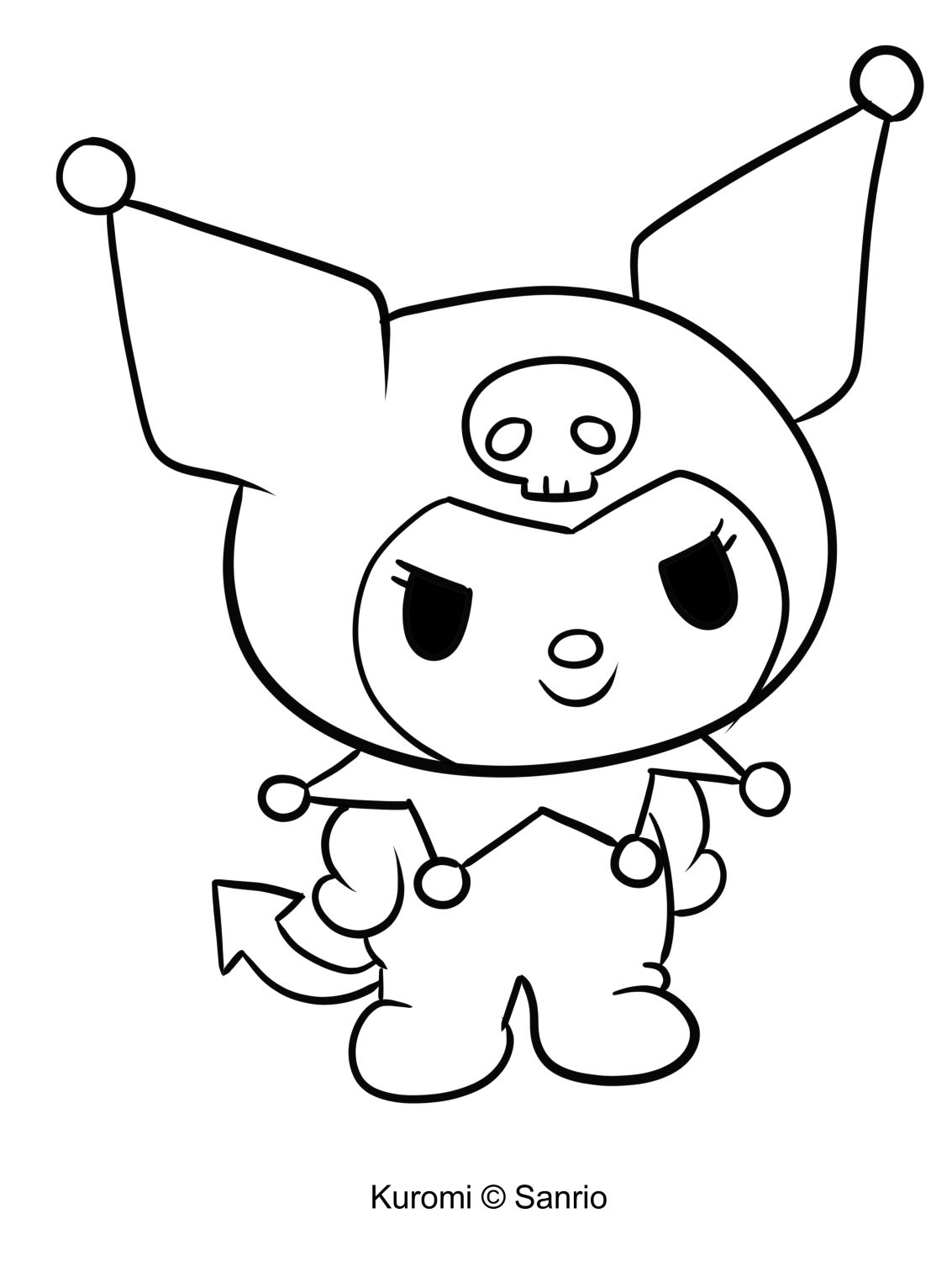 Cute Kuromi Coloring Pages Pdf To Print