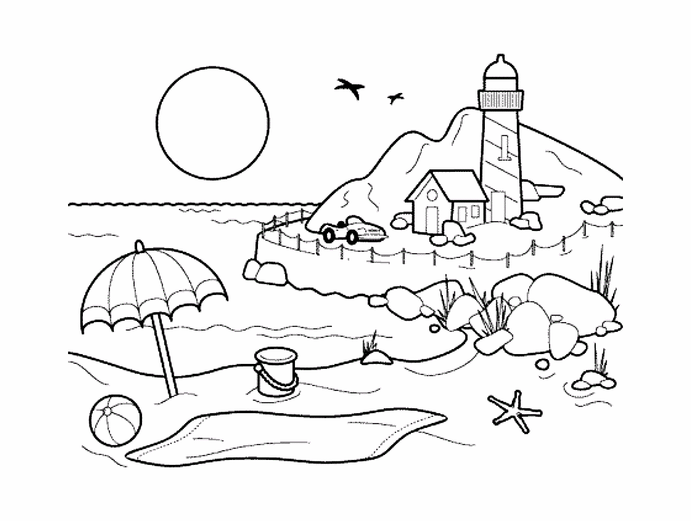 Landscape Coloring Pages For Kids