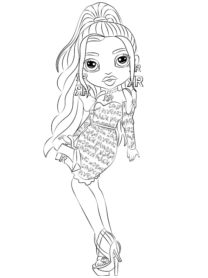 Laurel DeVious Rainbow High coloring page