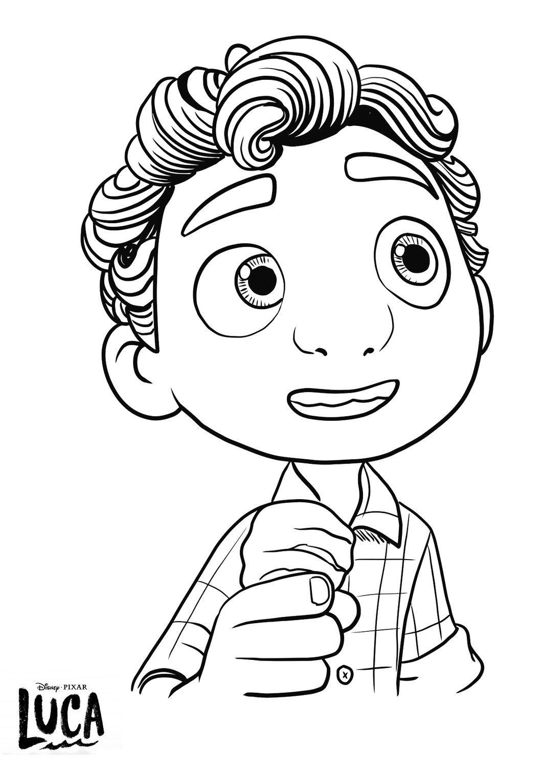 Luca paguro disney pixar coloring pages