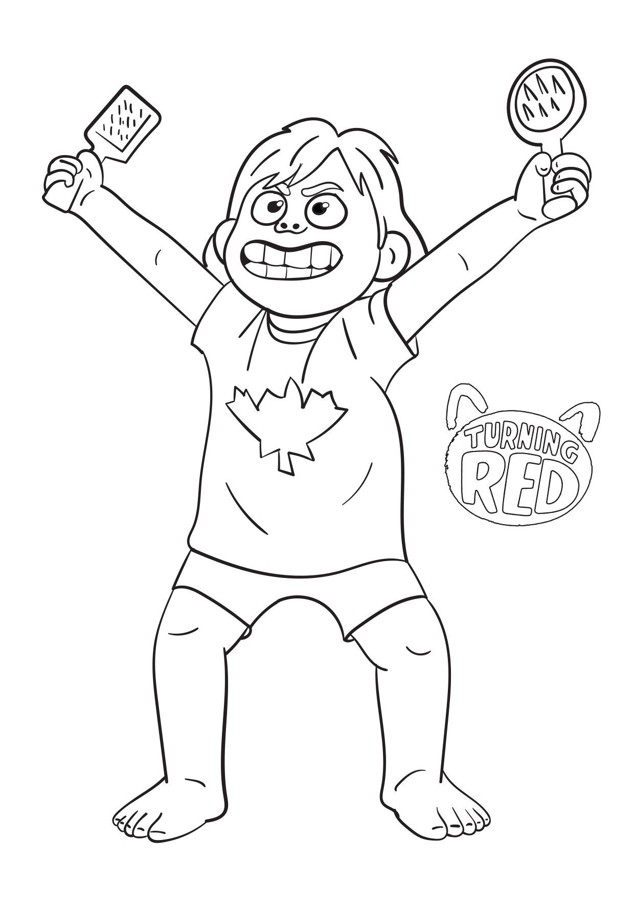 Mei Lee Turning Red Coloring Pages