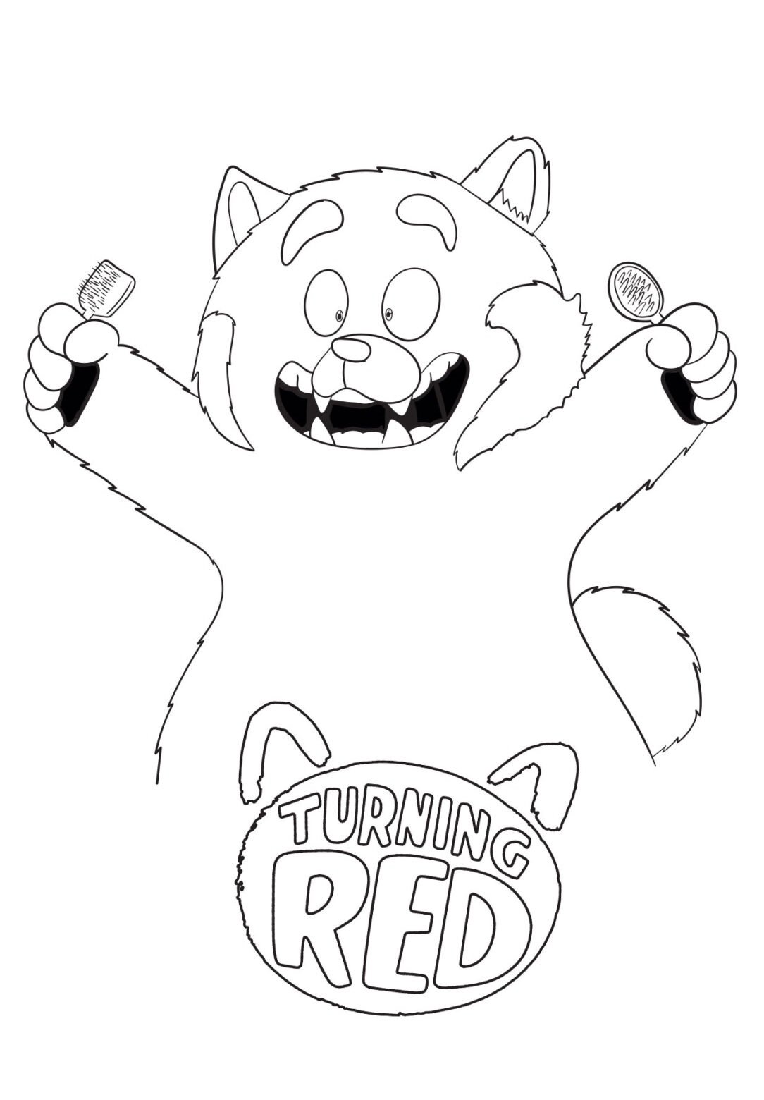 Mei Lee panda Turning Red Coloring Pages