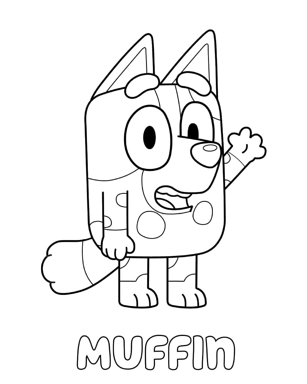 Muffin Bluey Coloring Pages