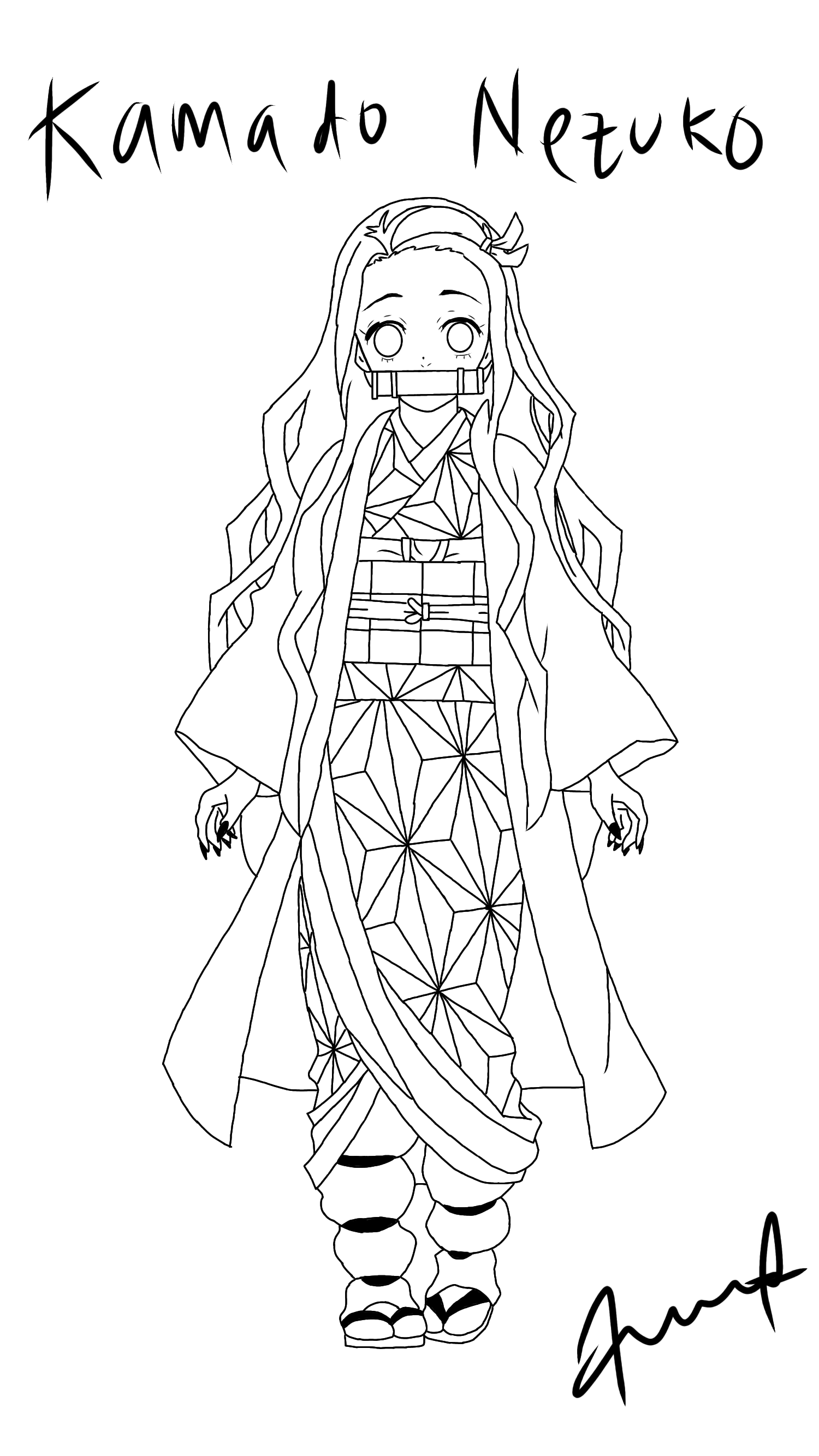 Nezuko Coloring Pages