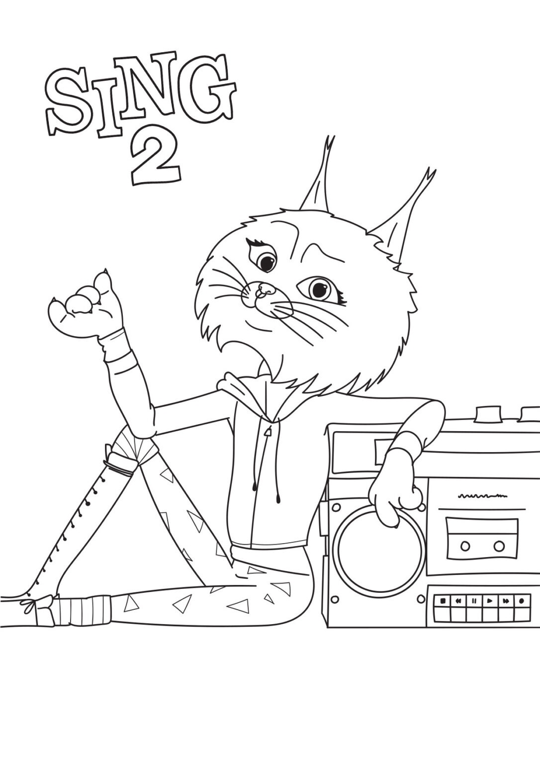 Nooshy Sing 2 coloring pages