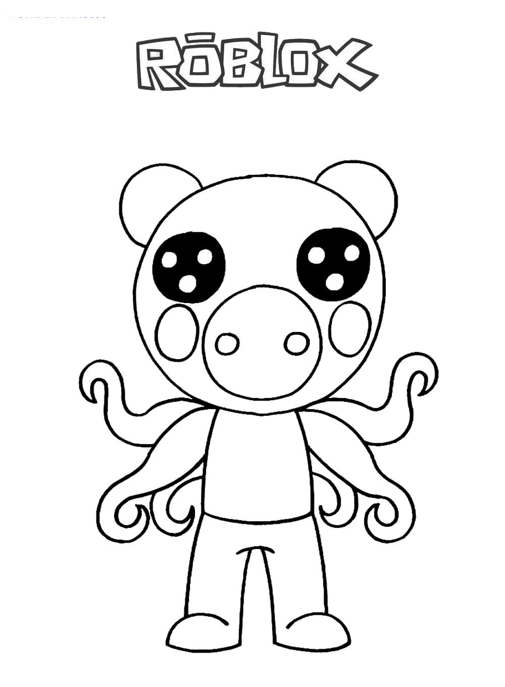 Parasee Piggy Coloring Pages