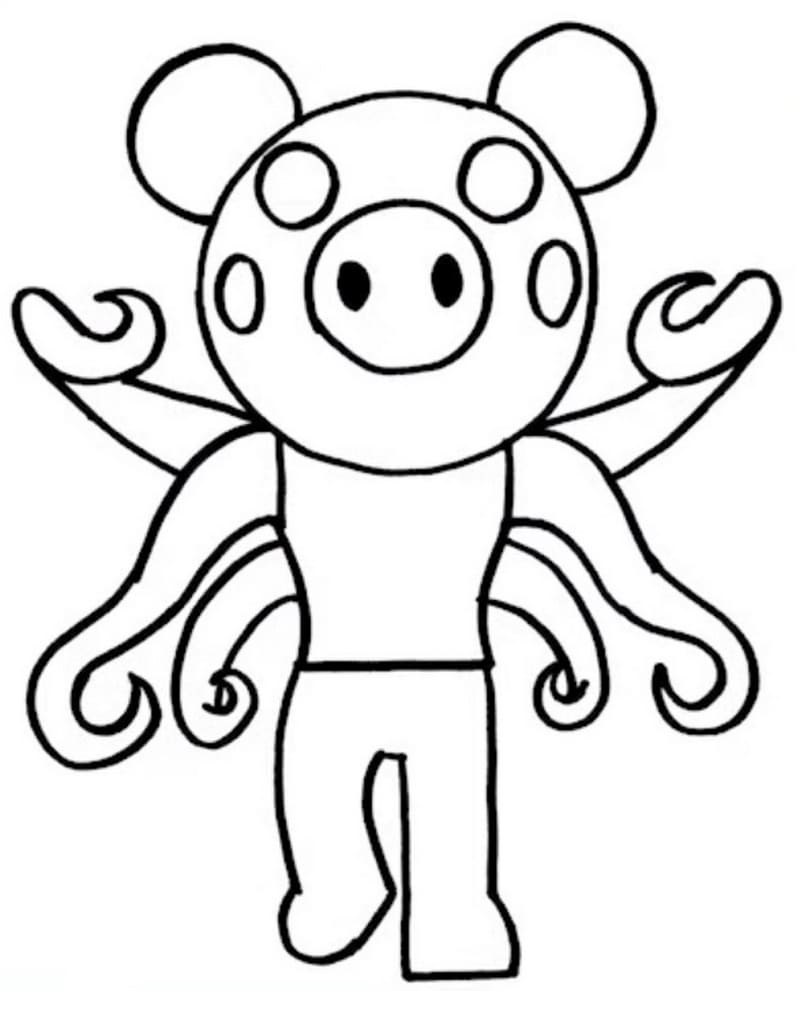 Piggy Coloring Pages Free