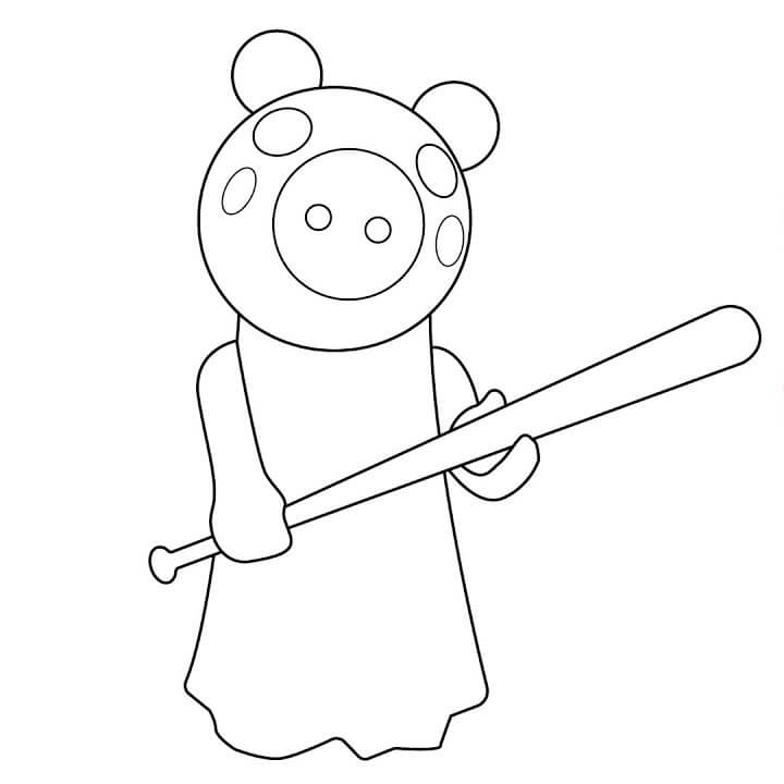 Piggy Roblox Coloring Page