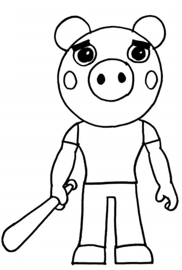 Piggy Roblox Coloring Pages George