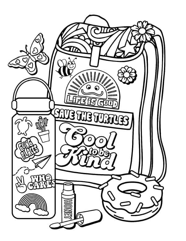 Preppy Coloring Pages Free