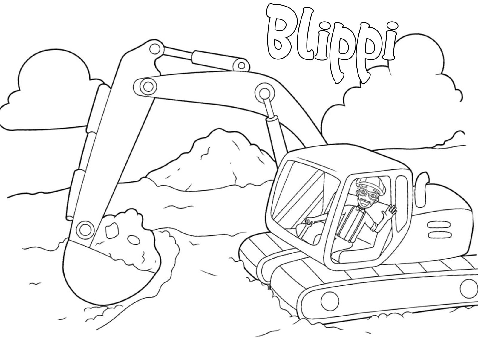 Free Blippi Printable Coloring Pages Pdf