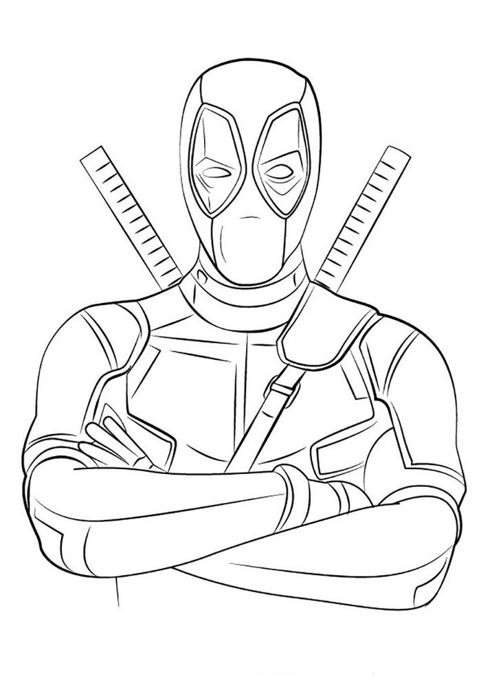 Printable Deadpool Coloring Pages