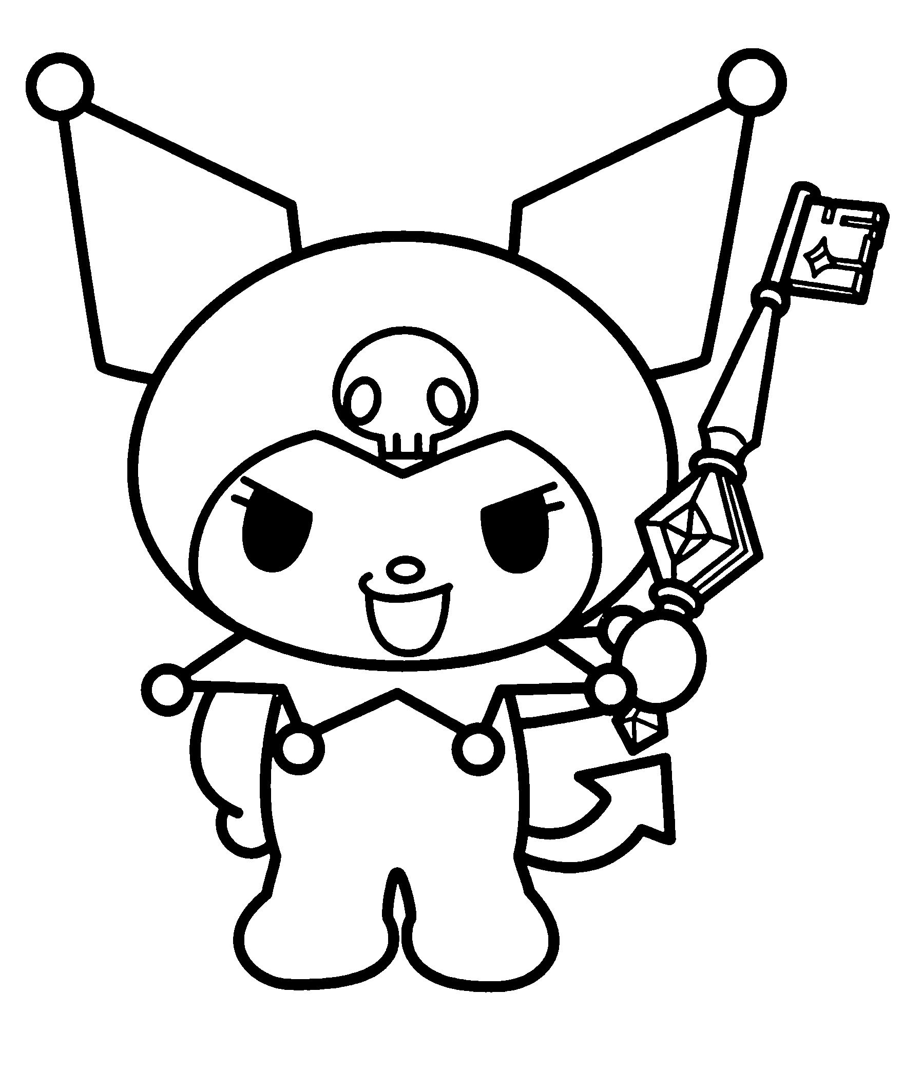 Cute Kuromi Coloring Pages Pdf To Print - Coloringfolder.com