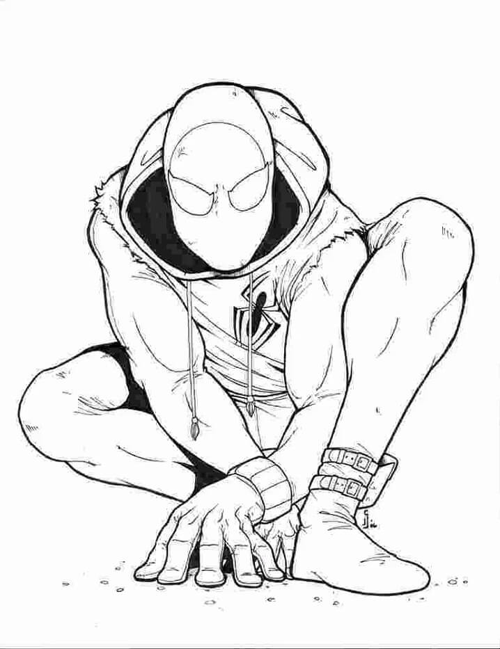 Miles Morales Coloring Pages Pdf To Print Coloringfolder Com