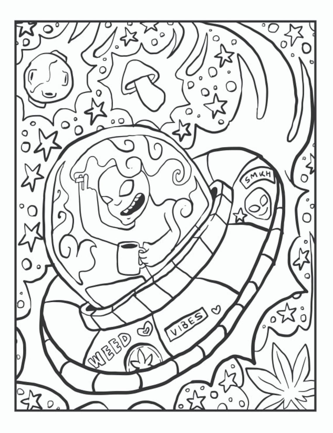 10 MindBlowing Stoner Coloring Pages Printable That Will Blow Your