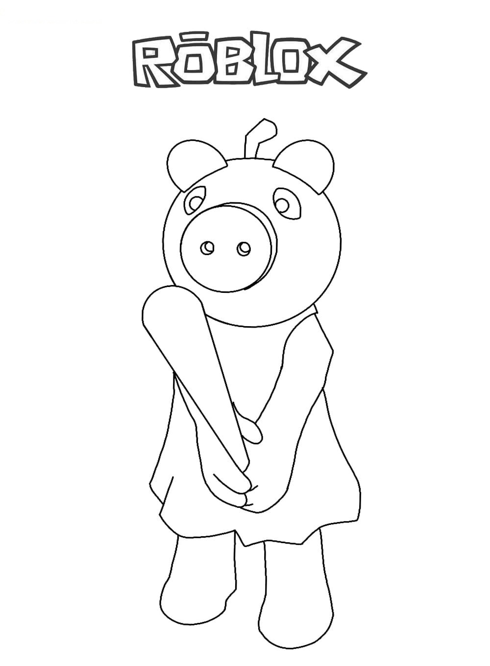 Roblox Piggy Coloring Page