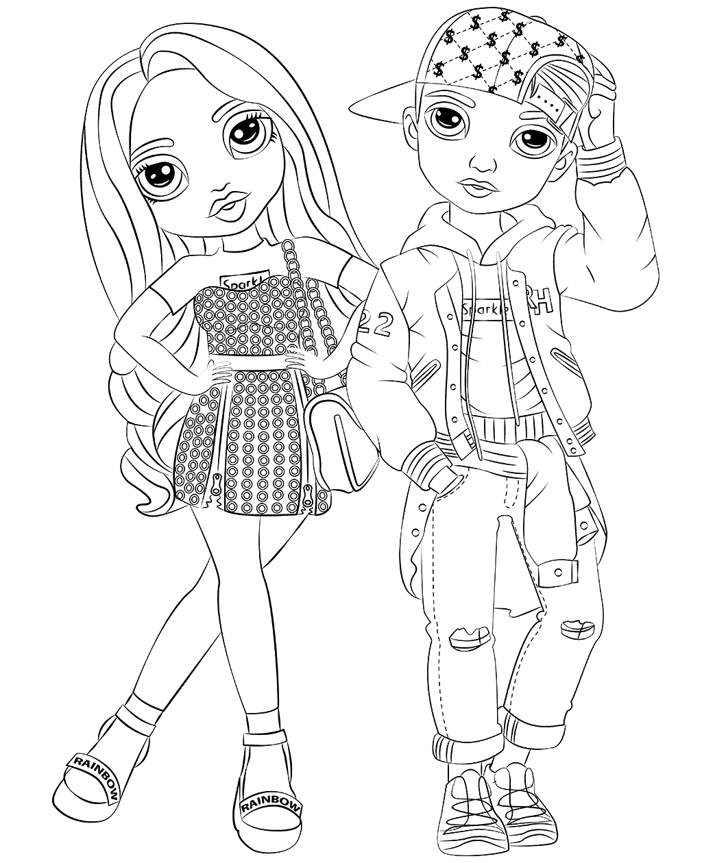 Rainbow High Coloring Pages to Print
