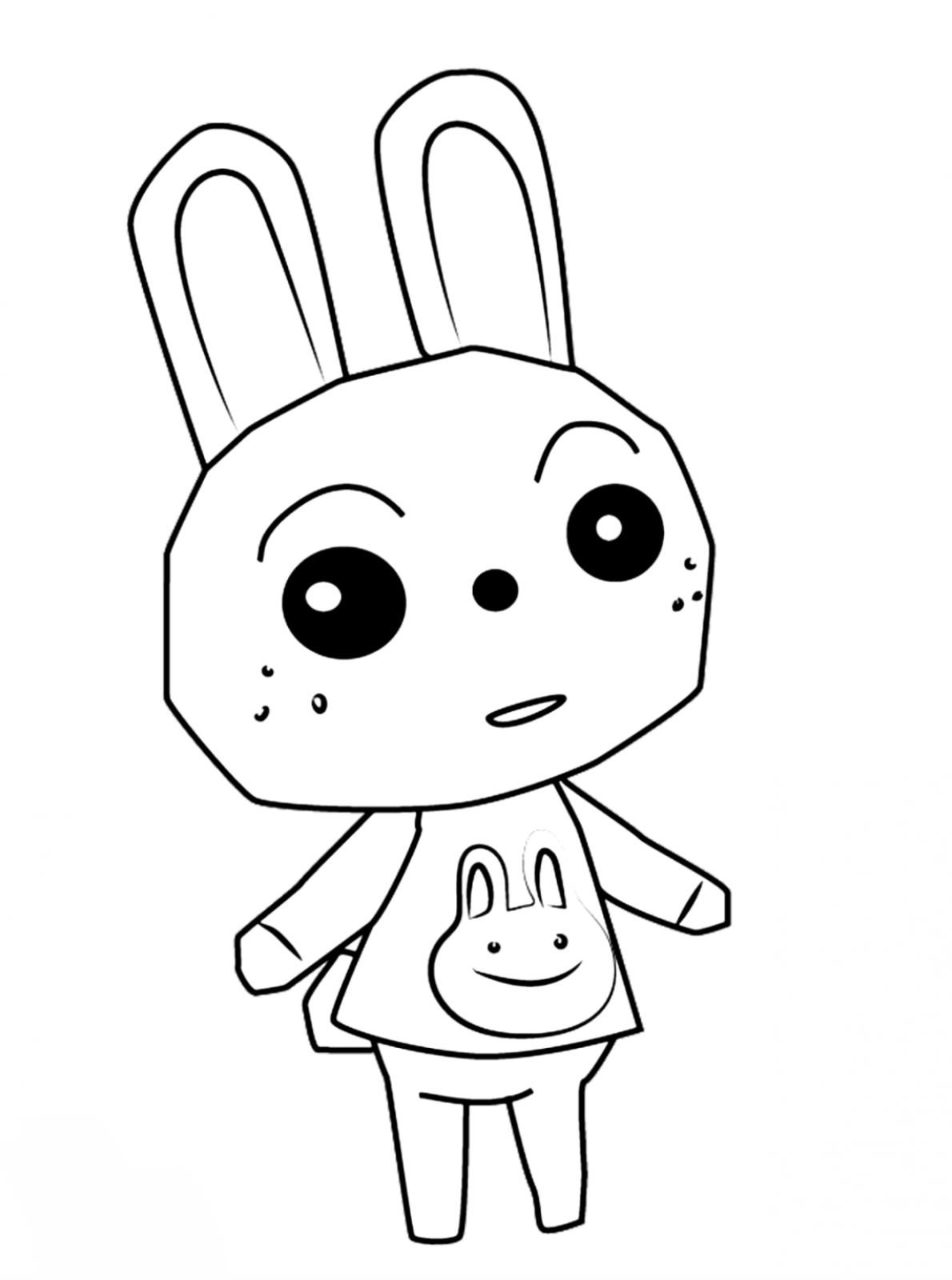 Ruby peppy Animal Crossing Coloring Pages