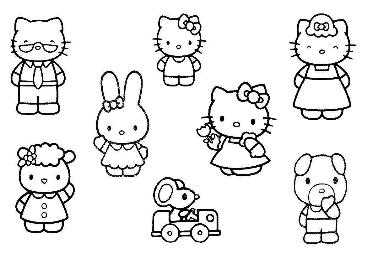 10 Sanrio Coloring Pages Printable PDF for Limitless Creative Expression