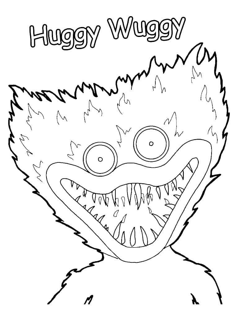Scary Huggy Wuggy coloring Pages