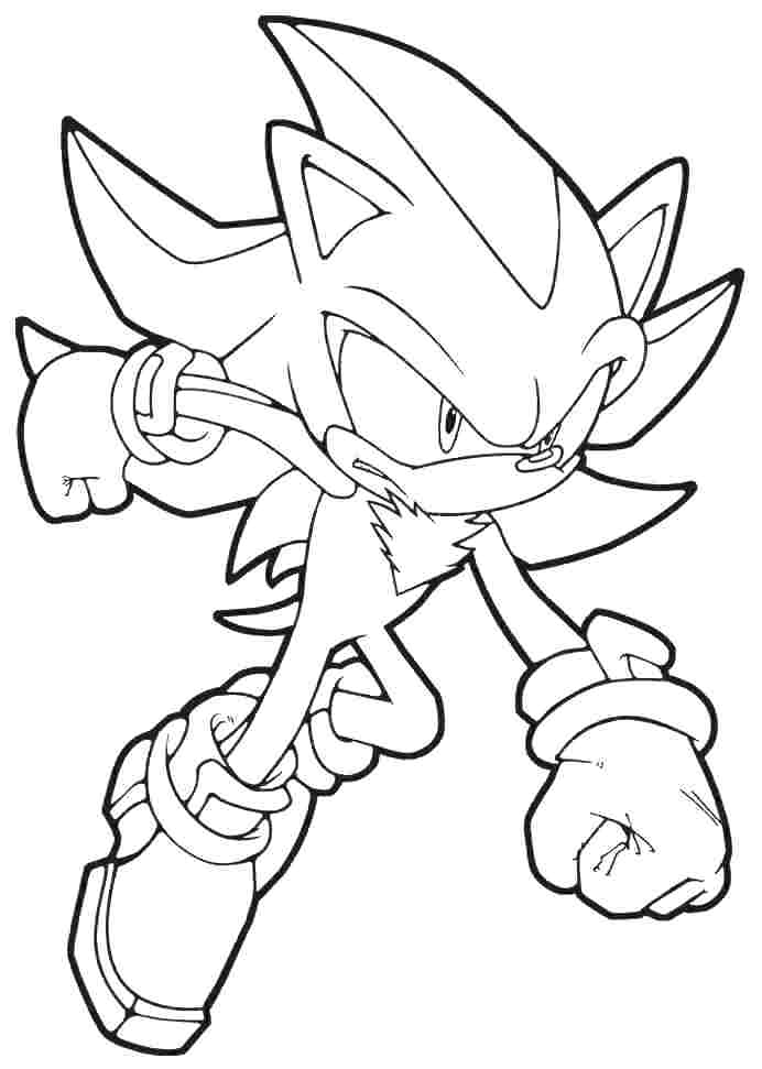 Shadow From Sonic Coloring Pages To Print