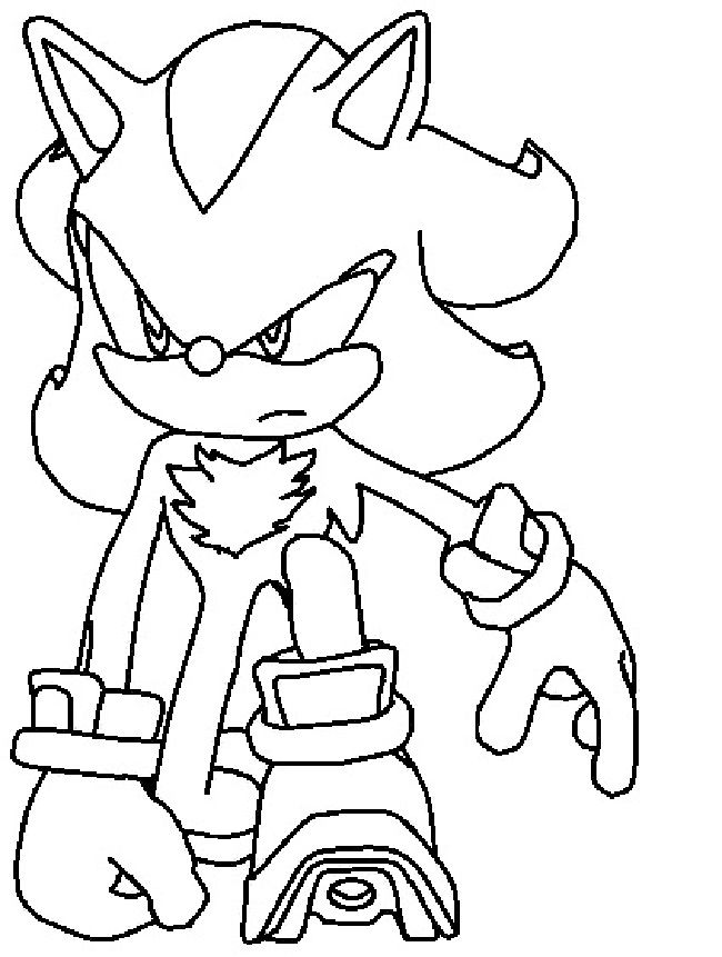 Shadow From Sonic Coloring Pages