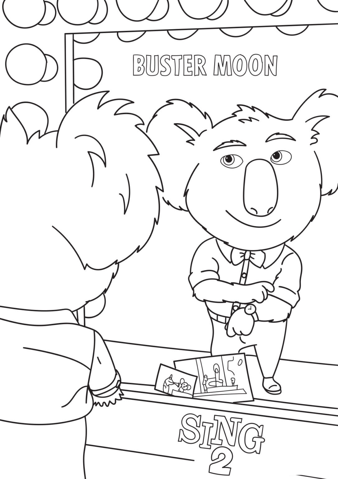 Sing 2 Buster Moon coloring page