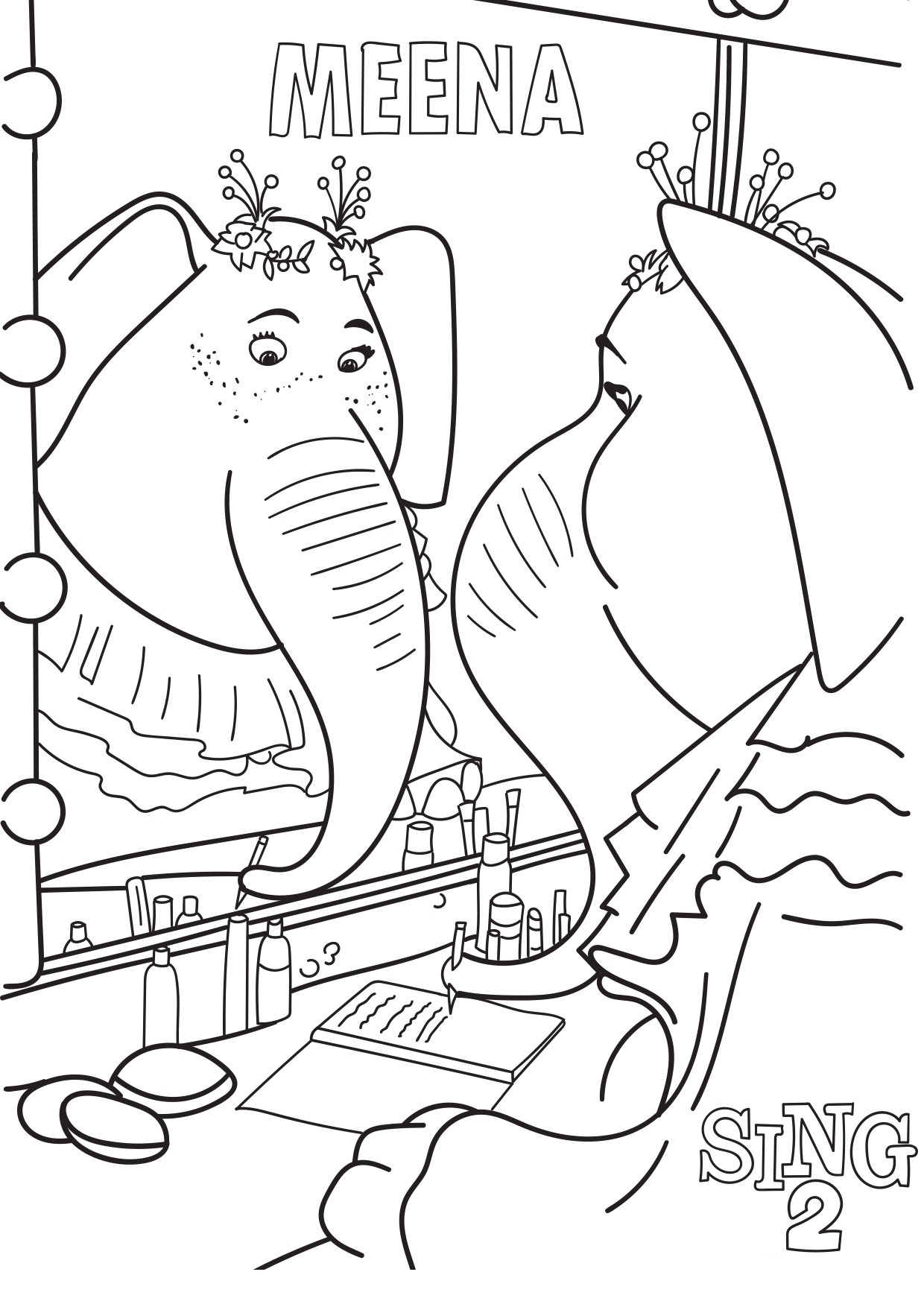 Sing 2 Meena coloring page