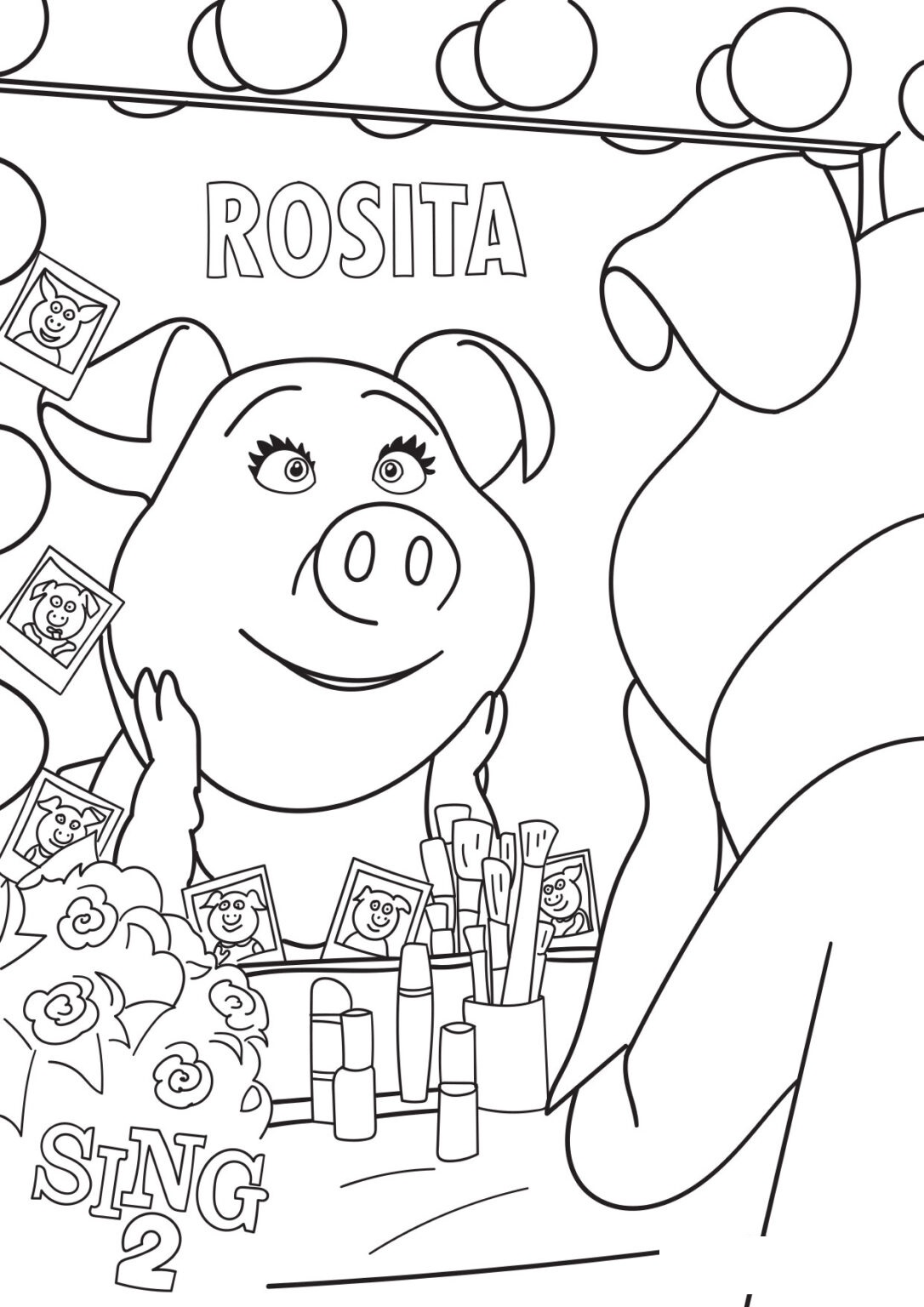 Sing 2 Rosita coloring page