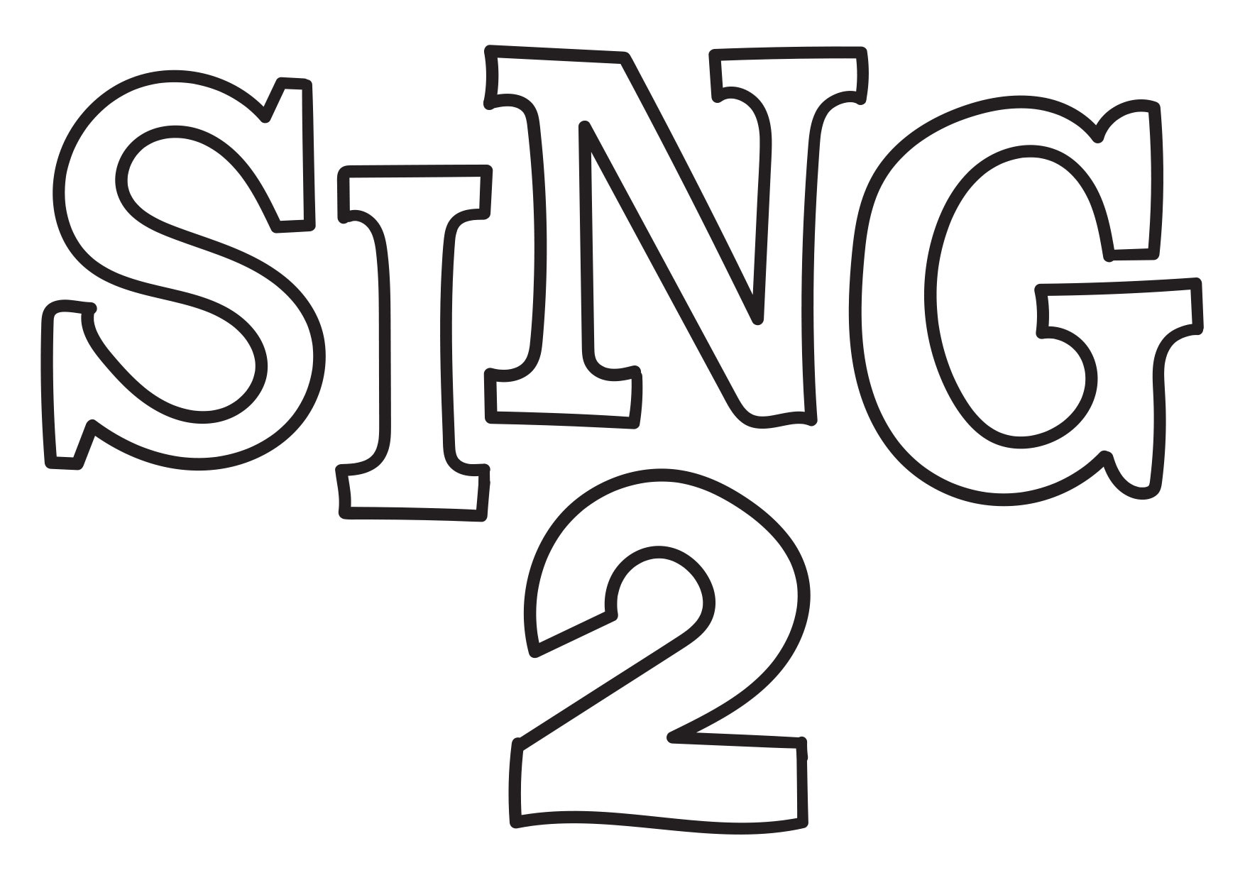 Sing 2 logo coloring page