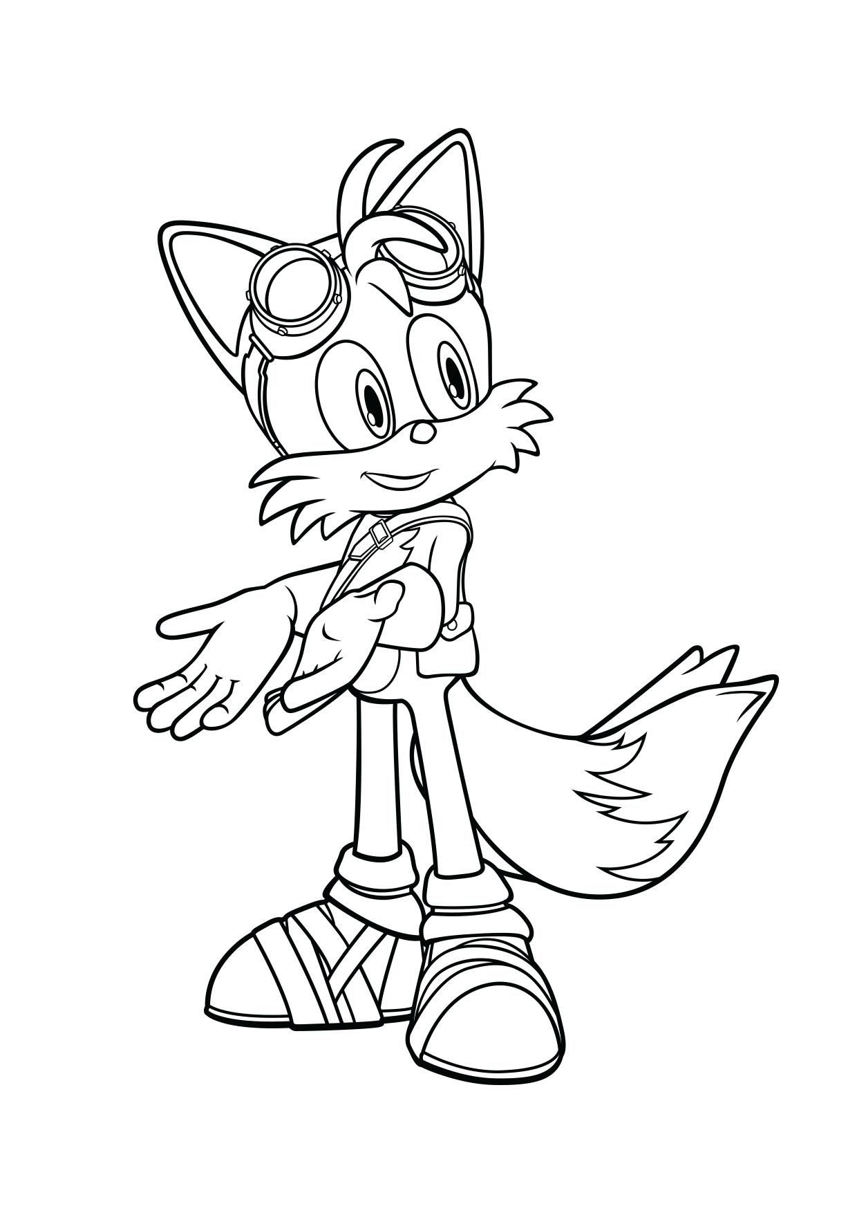 Coloring page - Miles Tails Prower