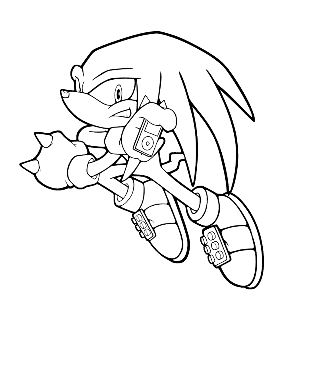 Sonic Knuckles Coloring Pages