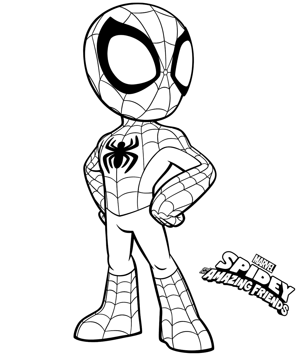 Printable Spiderman Coloring Pages PDF, Easy And Fun - Coloringfolder.com   Superhero coloring pages, Superhero coloring, Super hero coloring sheets