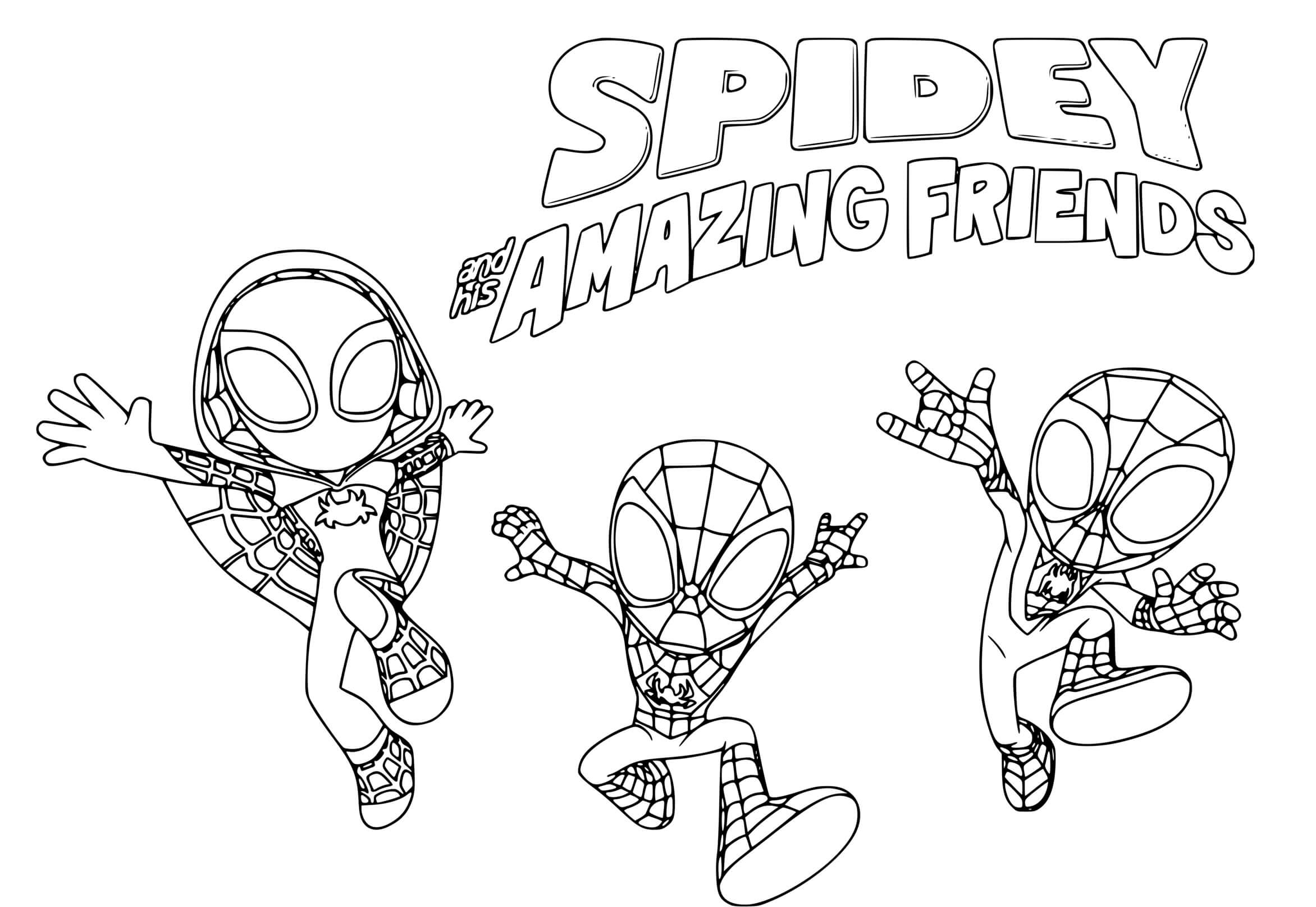 Marvel Spidey And His Amazing Friends Coloring Pages Printable Pdf ...