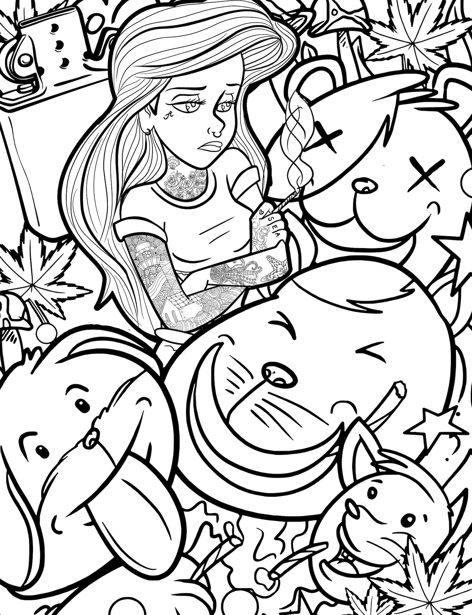 Free Printable Stoner Coloring Pages Pdf For Adult - Coloringfolder.Com