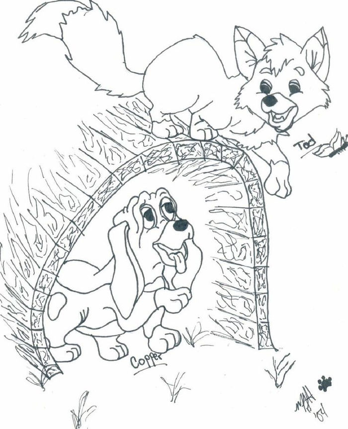 The Fox And The Hound Coloring Pages