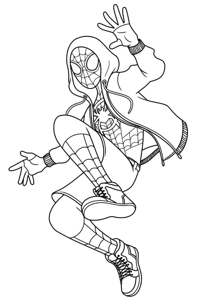 Young Miles Morales coloring page