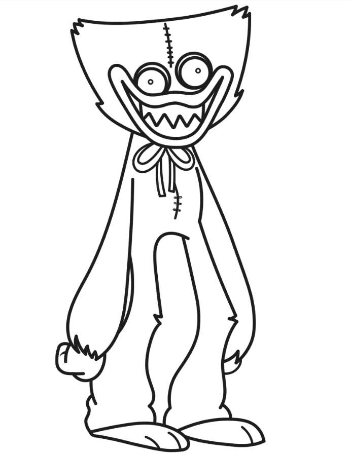 coloring page huggy wuggy