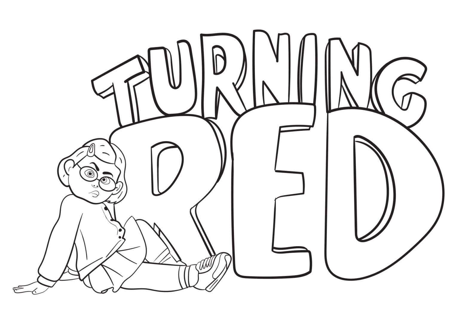 coloring pages turning red
