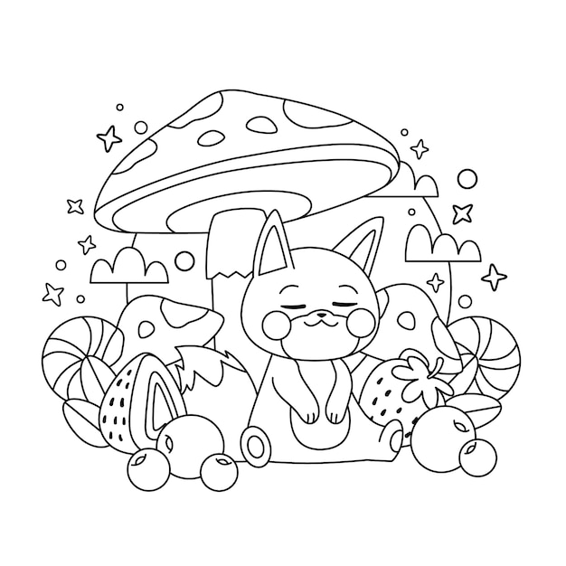 kawaii Aesthetic coloring pages