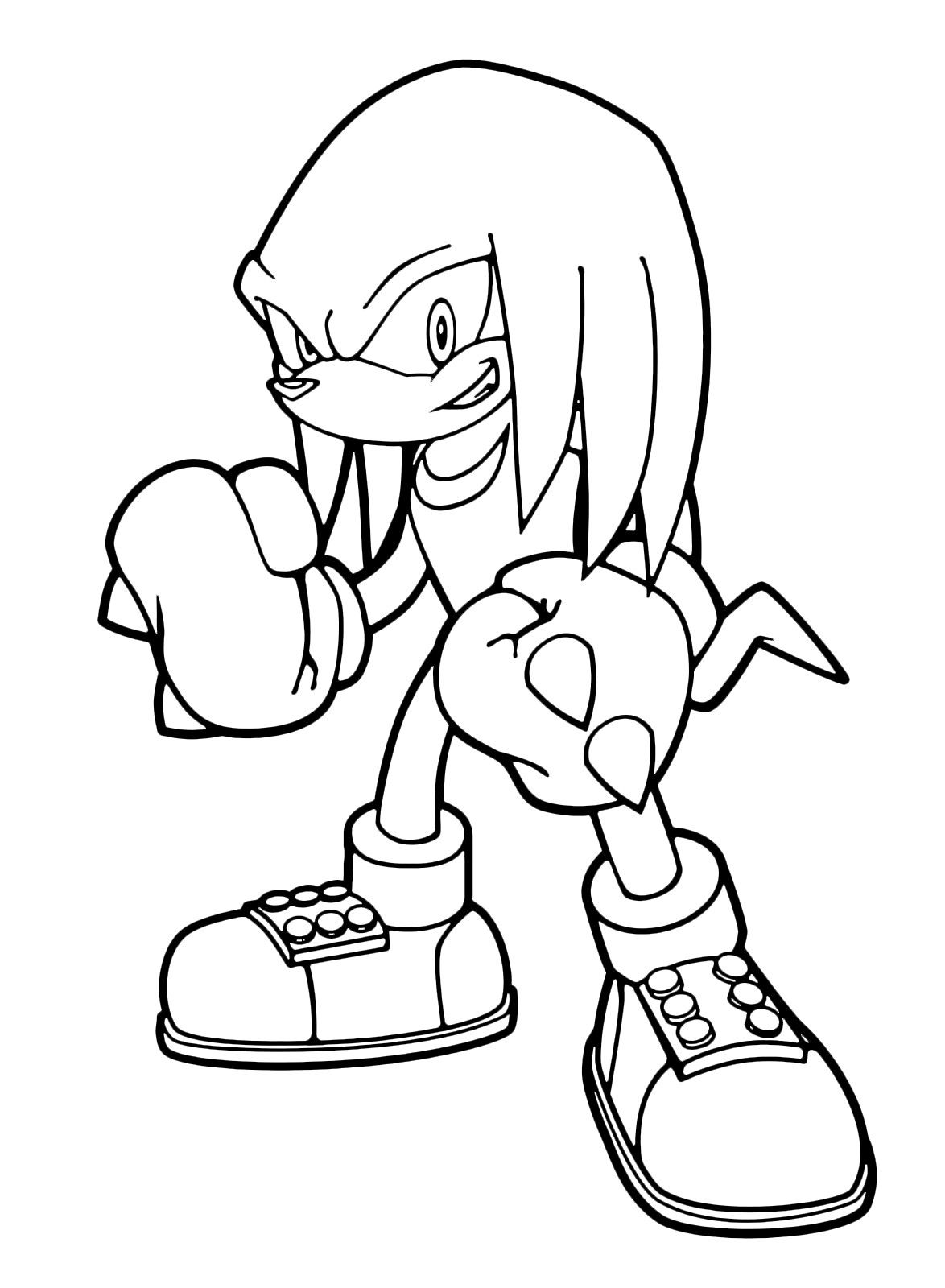 knuckles coloring pages
