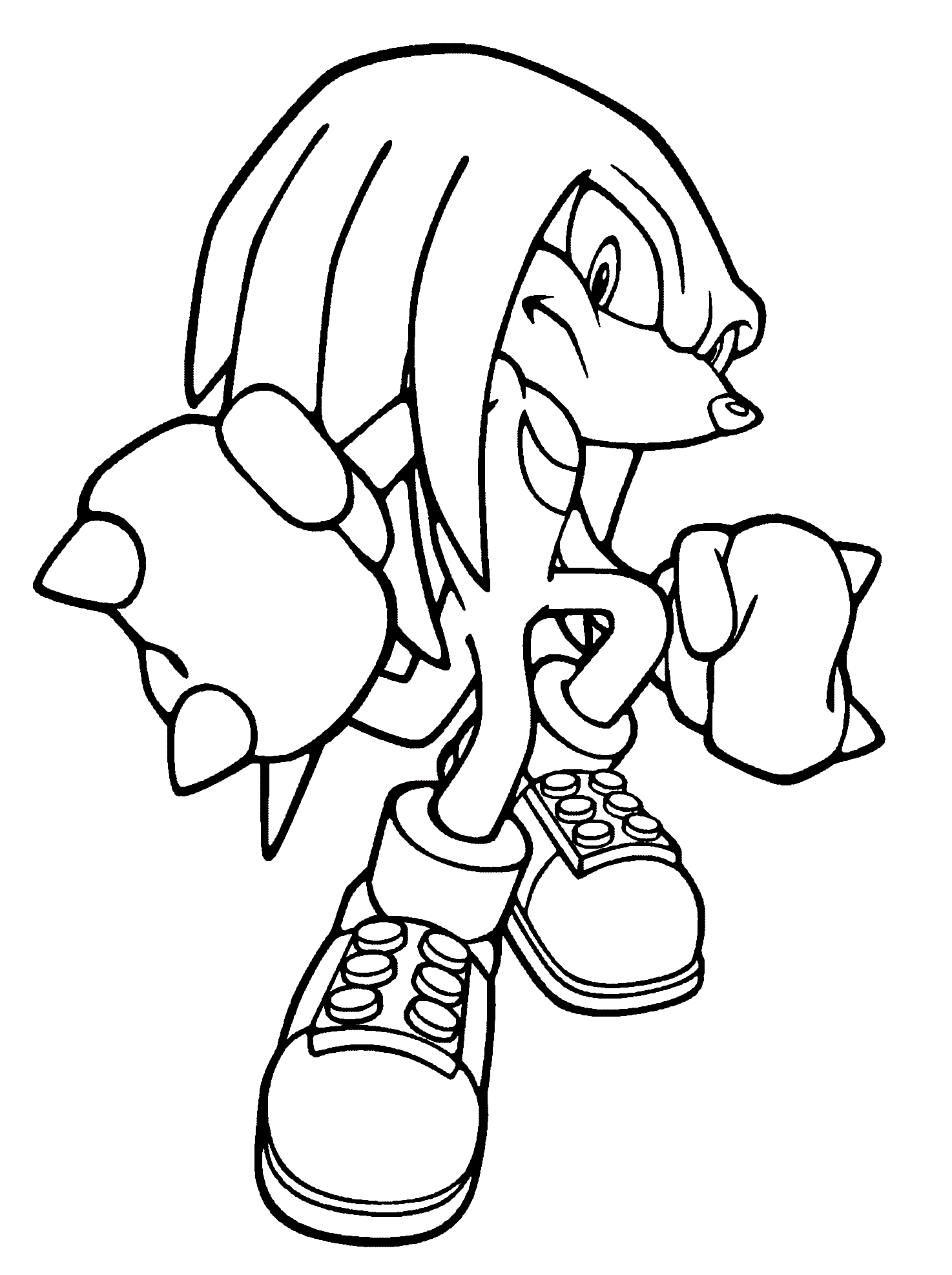 printable knuckles coloring pages