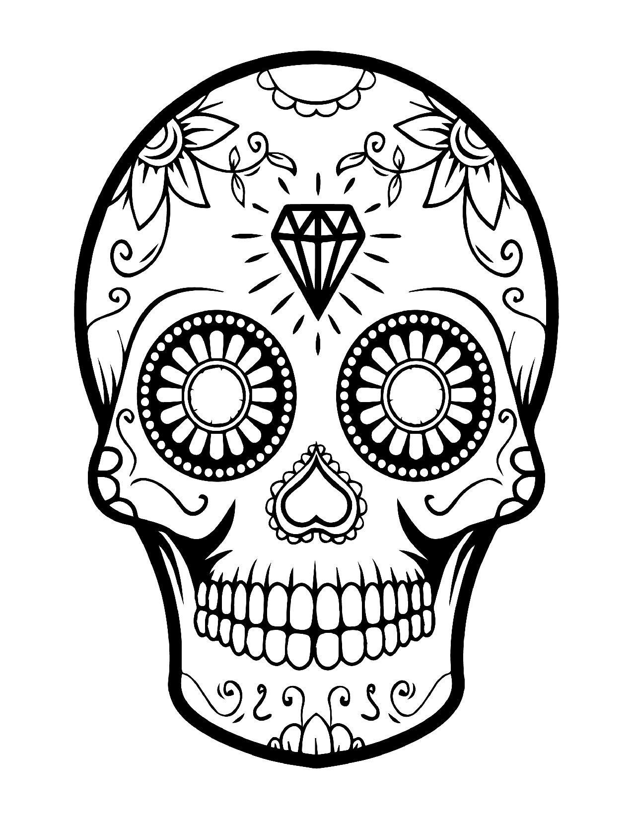 Dia De Los Muertos Coloring Pages Free Pdf - Coloringfolder.com