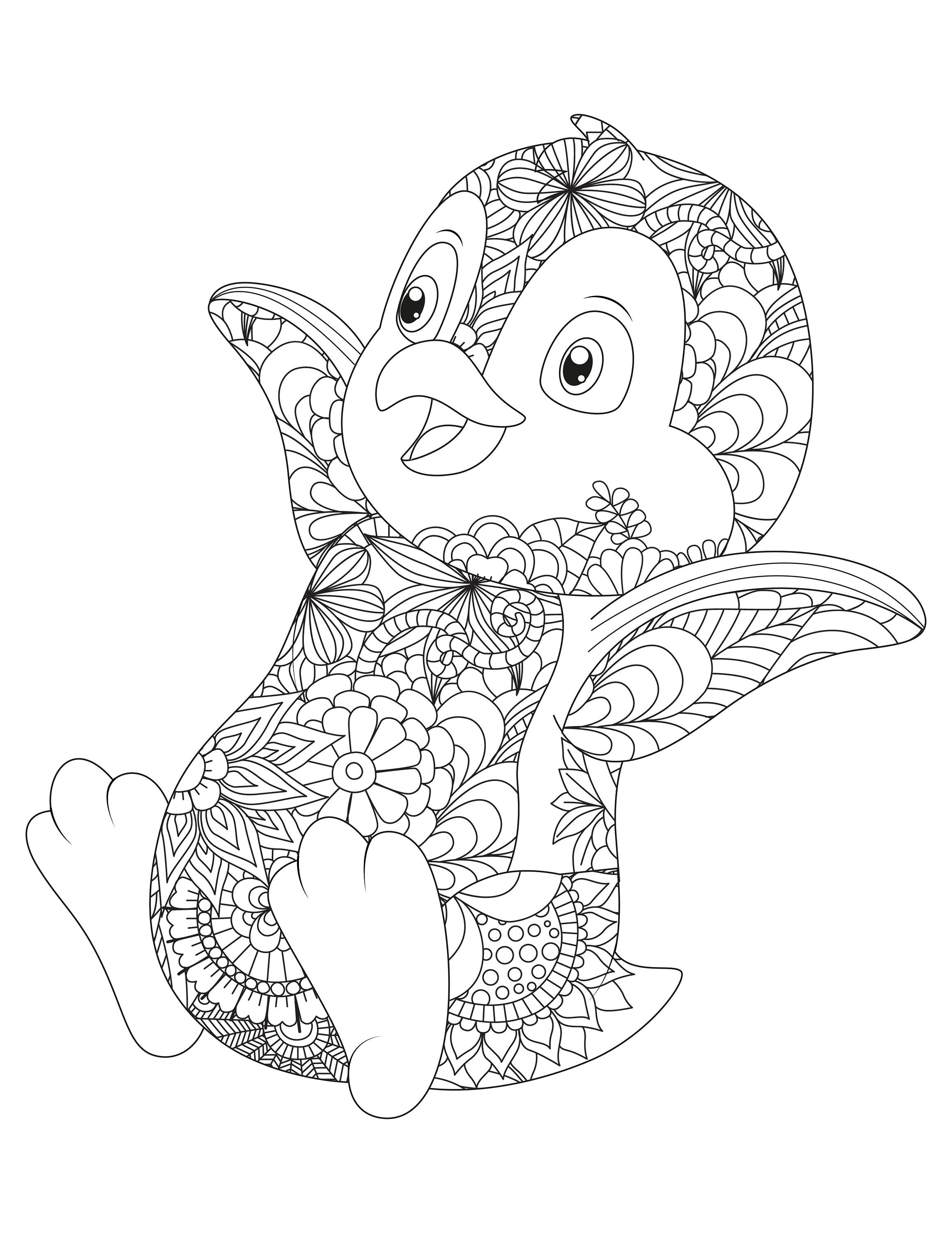 Animal Mandala Coloring Pages Penguin