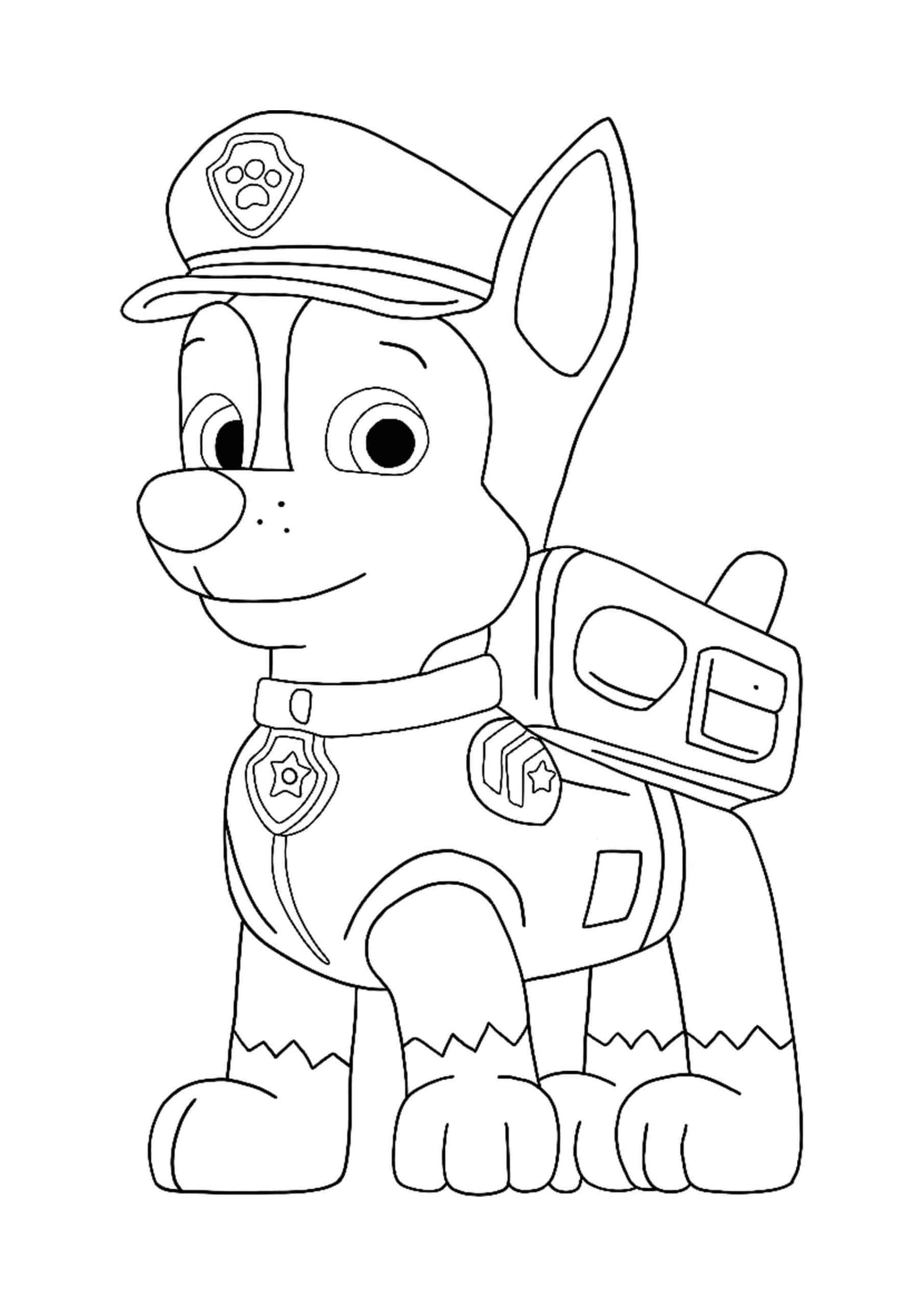 Chase Paw Patrol Coloring Pages Free Pdf Coloringfolder Com