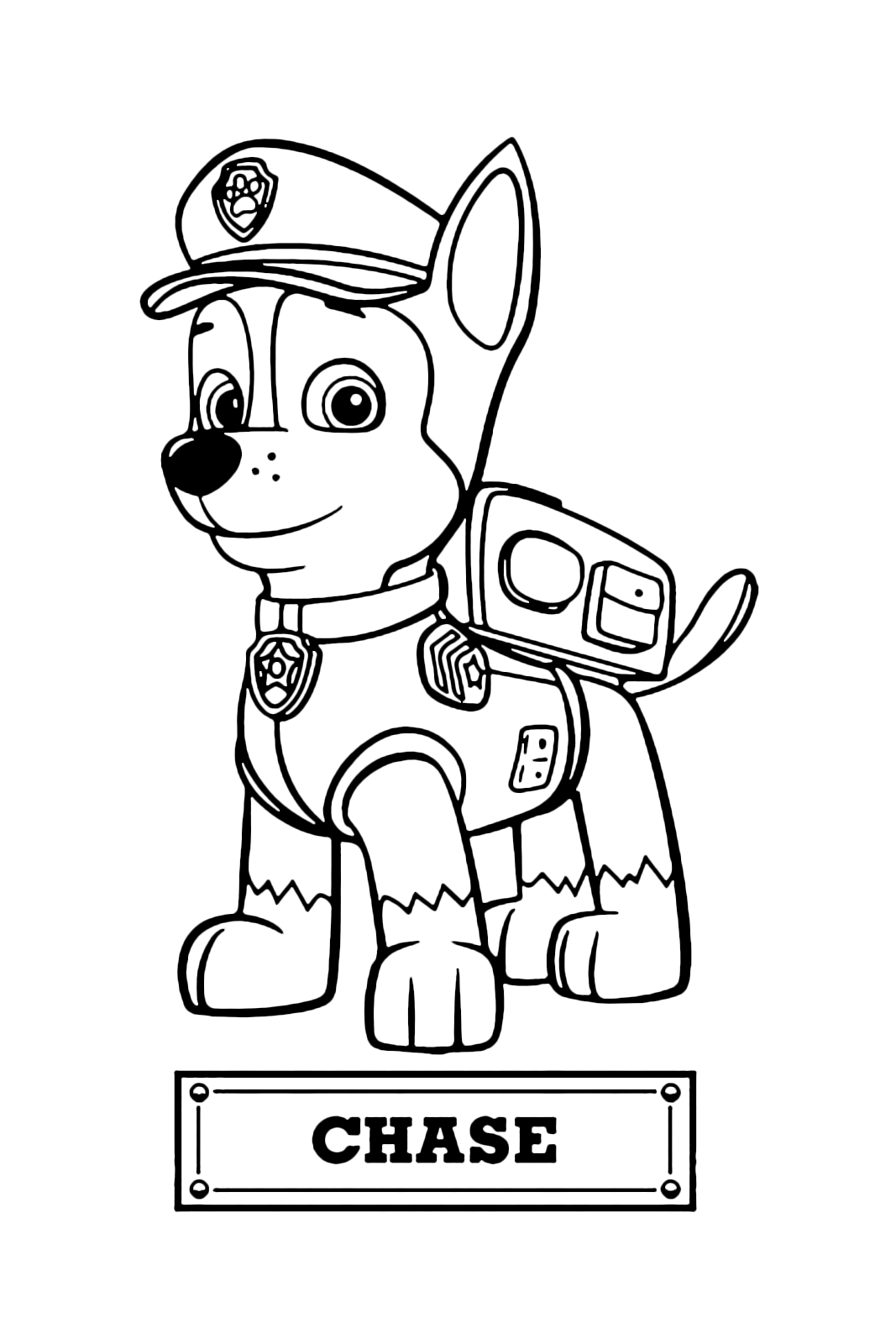 Chase The Police Dog Coloring Pages