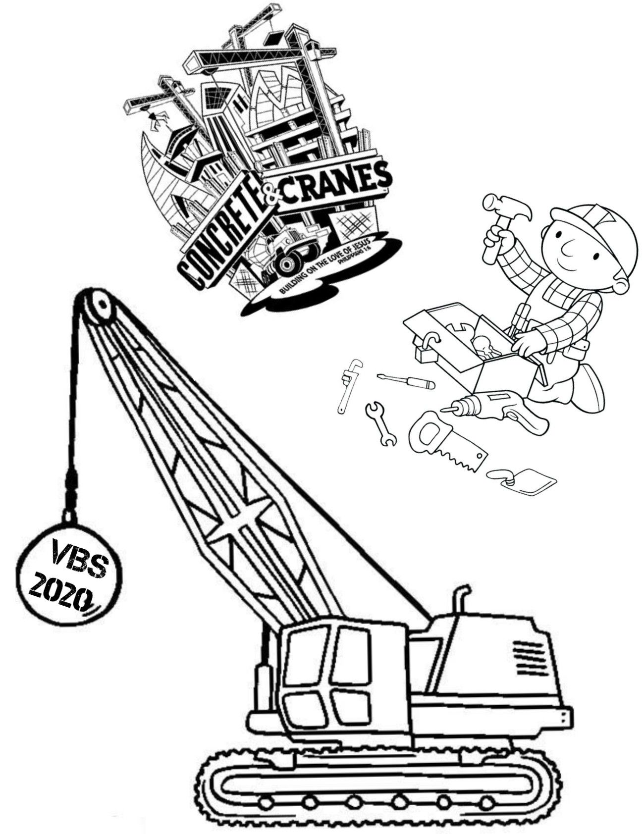 Construction Site Coloring Pages