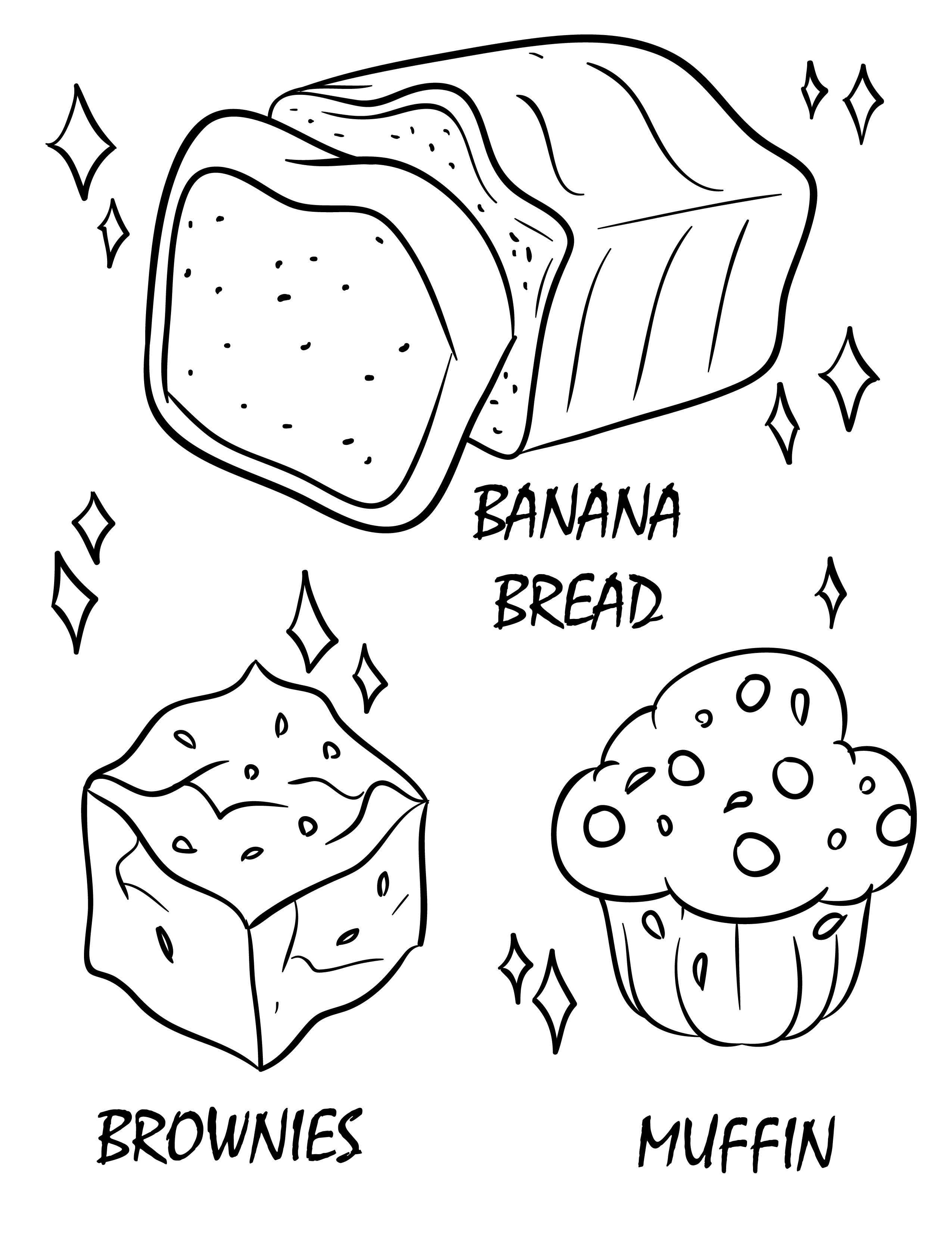 Dessert Coloring Pages For Kids